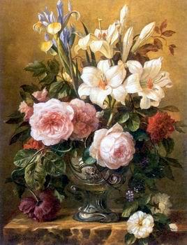 unknow artist Floral, beautiful classical still life of flowers.125 oil painting image
